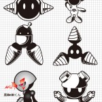 ドリル君モノクロイメージ